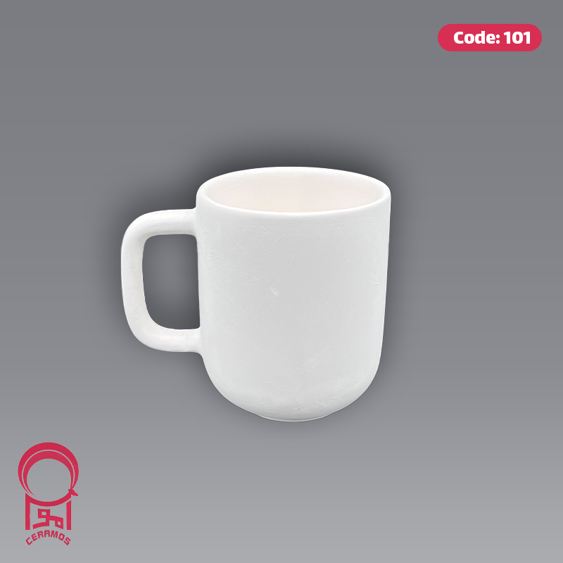 بیسکوییت سرامیکی لیوان دسته دار بزرگ - کد 101