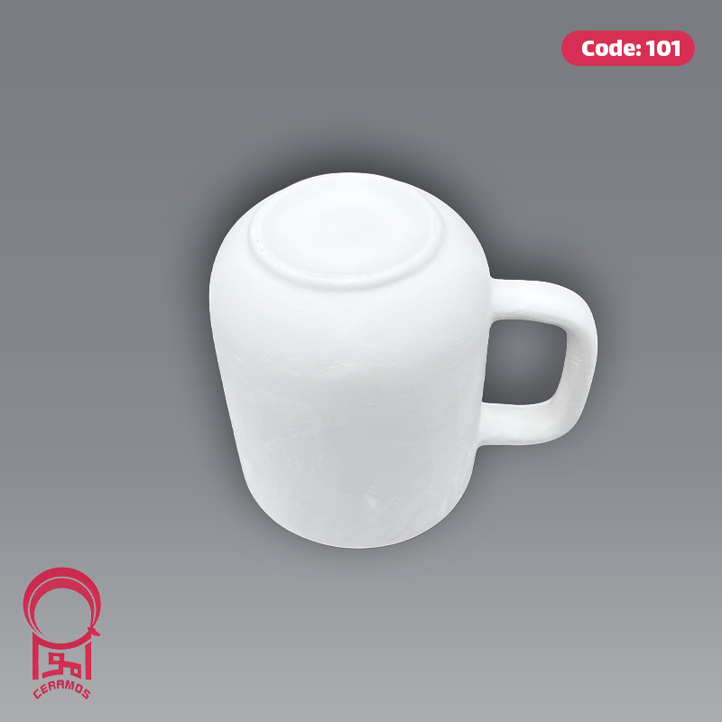 بیسکوییت سرامیکی لیوان دسته دار بزرگ - کد 101