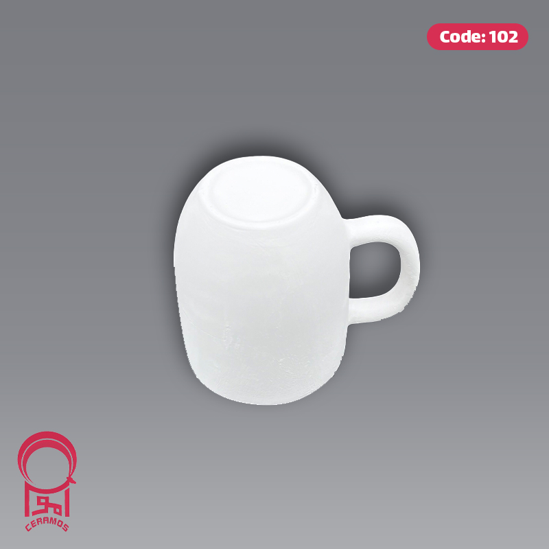 بیسکوییت سرامیکی لیوان دسته دار بزرگ - کد 102