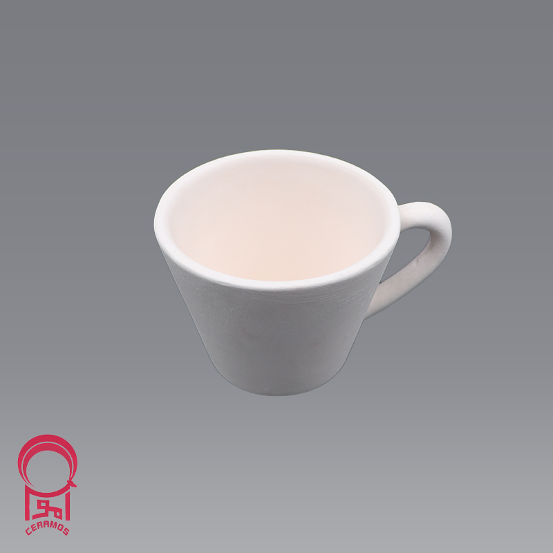 بیسکوییت سرامیکی فنجان چای مخروط دسته دار
