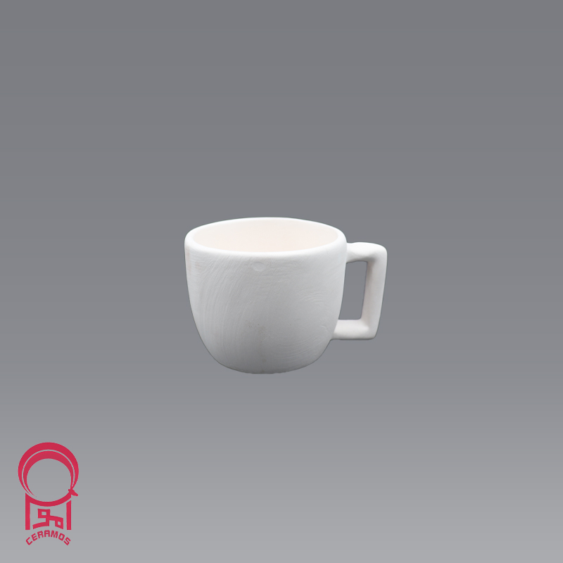بیسکوییت سرامیکی قهوه خوری خمره دسته مربع