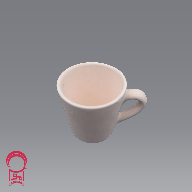 بیسکوییت سرامیکی قهوه خوری مخروط دسته دار