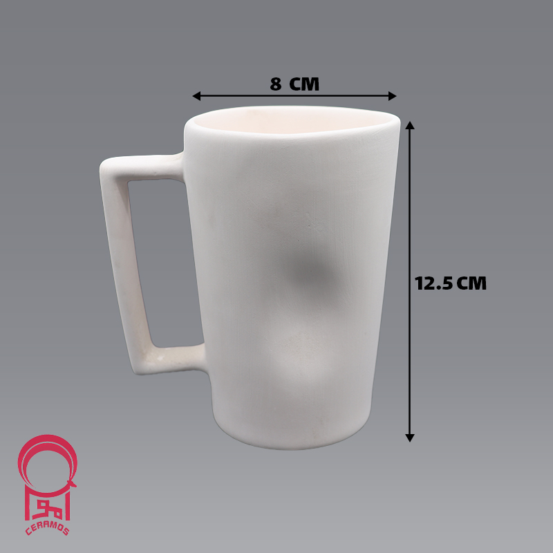 بیسکوییت سرامیکی لیوان شیک ساده دفرمه