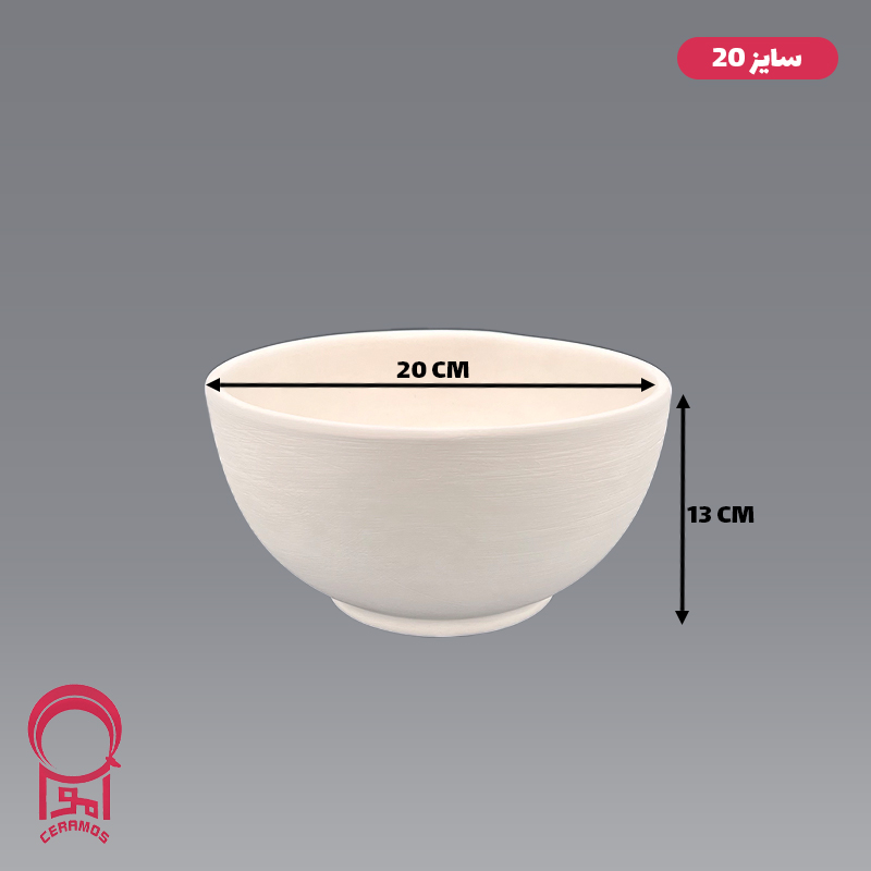 قالب گچی پیاله ژاپنی سایز 20 سانت - مولد سرام